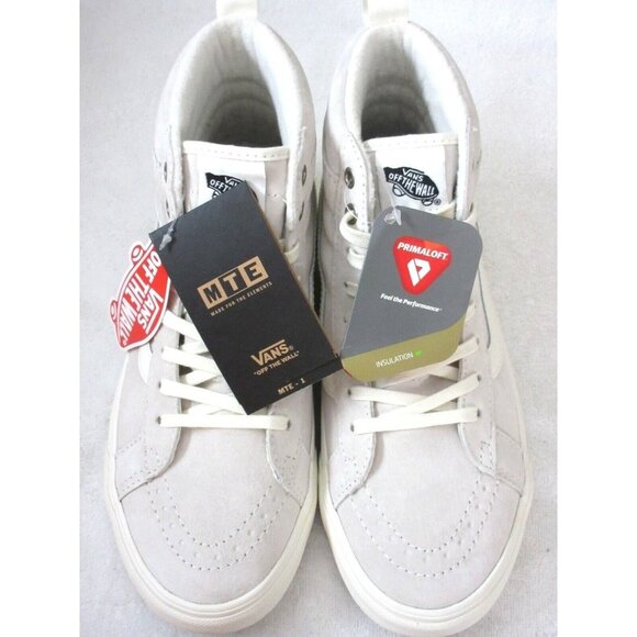 Vans Women's Sk8-Hi MTE-1 Marshmallow White Suede All weather Boots Sizes NIB - Picture 3 of 6
